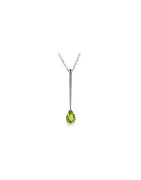 0.65 Carat 14K White Gold Loving Presence Peridot Necklace