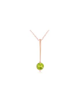 14K Rose Gold Peridot Imperial Necklace