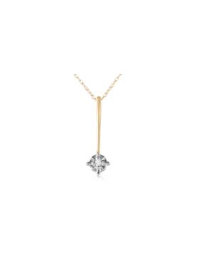 0.03 Carat 14K Gold Necklace Natural Diamond