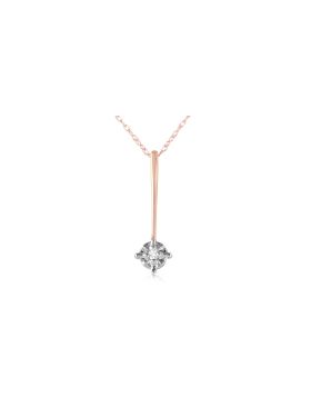 14K Rose Gold Natural Diamond Necklace Gemstone