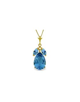 6.5 Carat 14K Gold Good Impressions Blue Topaz Necklace