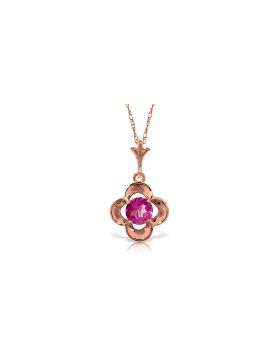 14K Rose Gold Pink Topaz Necklace Jewelry Series Royal