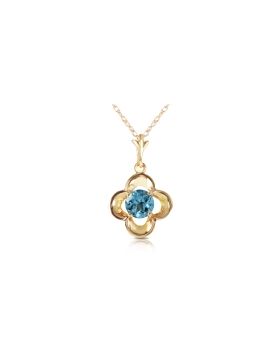 0.55 Carat 14K Gold Ladies Who Lunch Blue Topaz Necklace