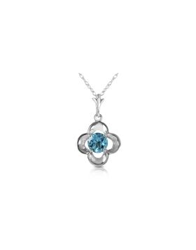 0.55 Carat 14K White Gold Try Again Blue Topaz Necklace