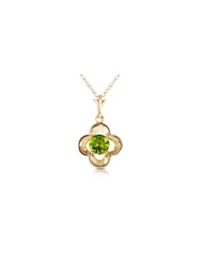 0.55 Carat 14K Gold Directions To Love Peridot Necklace