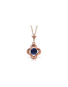 14K Rose Gold Natural Sapphire Necklace