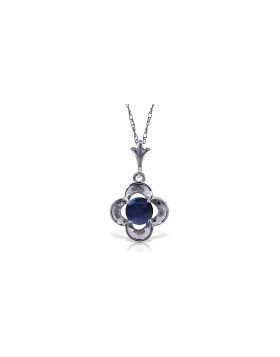 0.55 Carat 14K White Gold Our Stars Sapphire Necklace