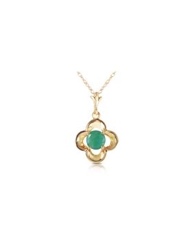 0.55 Carat 14K Gold Everything Flows Emerald Necklace