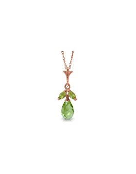 14K Rose Gold Peridot Necklace Gemstone Class Limited Edition