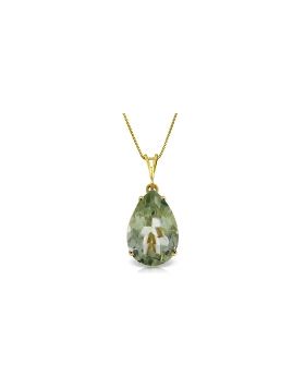 5 Carat 14K Gold Necklace Natural Green Amethyst