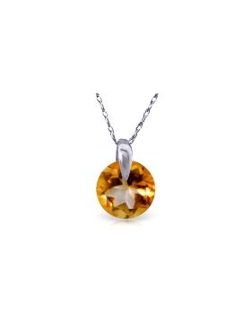 0.8 Carat 14K White Gold Castles Not In Air Citrine Necklace