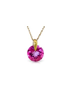 1 Carat 14K Gold Unconditional Pink Topaz Necklace