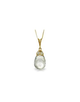 7 Carat 14K Gold Engage Green Amethyst Necklace