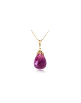 7 Carat 14K Gold Love All Amethyst Necklace