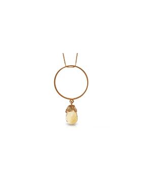 14K Rose Gold Briolette Citrine Necklace