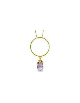 3 Carat 14K Gold Stand Out Amethyst Necklace