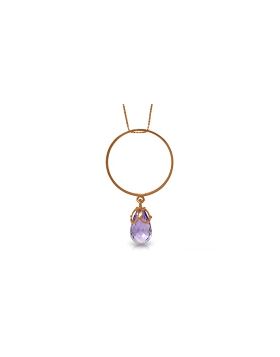 14K Rose Gold Briolette Purple Amethyst Necklace Gemstone Class