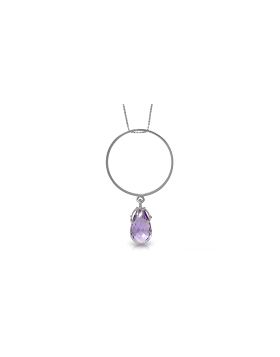 3 Carat 14K White Gold Quiver Music Amethyst Necklace