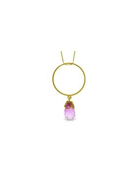 3 Carat 14K Gold Sweet Life Pink Topaz Necklace