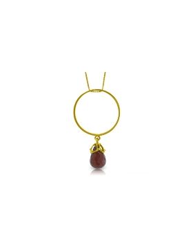 3 Carat 14K Gold Charming Spectator Garnet Necklace