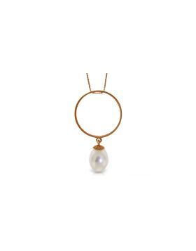 14K Rose Gold Necklace w/ Briolette Pearl