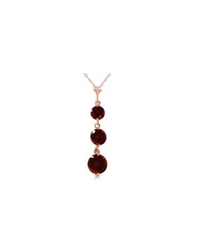 14K Rose Gold Garnet Necklace Jewelry Class Imperial