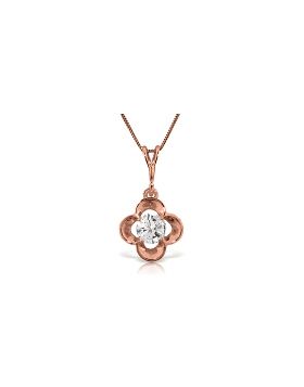 14K Rose Gold Natural 0.5 Carat Diamond Necklace Gemstone