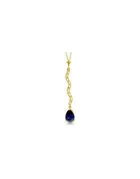 1.79 Carat 14K Gold Opportunities Sapphire Diamond Necklace