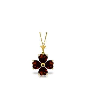 3.8 Carat 14K Gold Femme Fatale Garnet Necklace