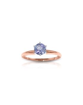 14K Rose Gold Solitaire Ring w/ Natural Tanzanite