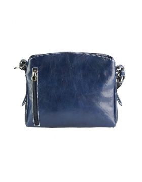 Viviana V leather shoulder bag - Blue