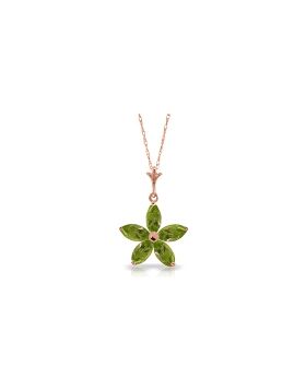14K Rose Gold Peridot Necklace Jewelry Series Deluxe