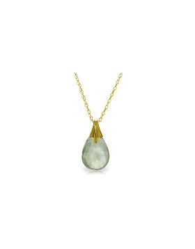 3 Carat 14K Gold Disguise Green Amethyst Necklace