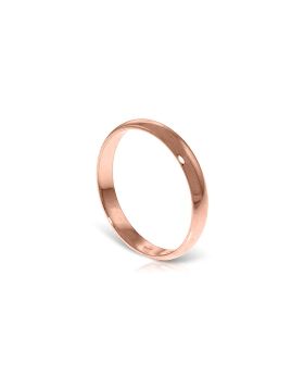 14K Rose Gold Wedding Ring 3.0 mm Wide