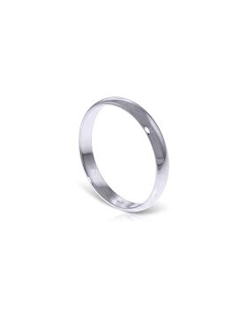14K White Gold Wedding Ring 3.0 mm Wide
