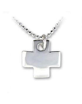 LOAS1164-16 - 925 Sterling Silver High-Polished Chain Pendant No Stone No Stone