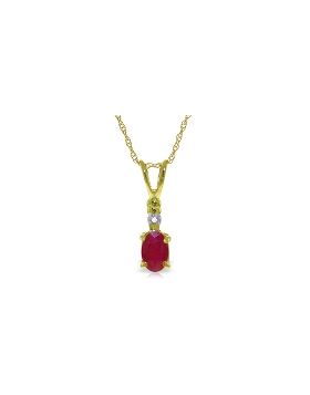 0.46 Carat 14K Gold Earthly Goods Ruby Diamond Necklace