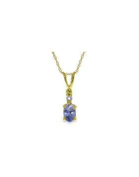 0.46 Carat 14K Gold Daybreak Tanzanite Diamond Necklace