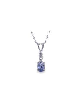 0.46 Carat 14K White Gold Infuse Yourself Tanzanite Diamond Necklace