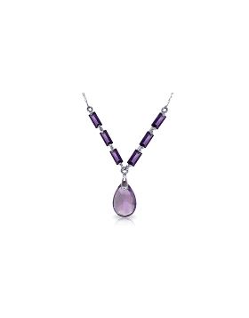 4.35 Carat 14K White Gold Love To Love Amethyst Necklace