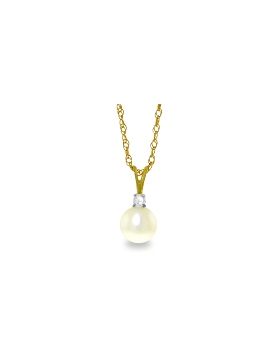 2.05 Carat 14K Gold Nourish Pearl Diamond Necklace