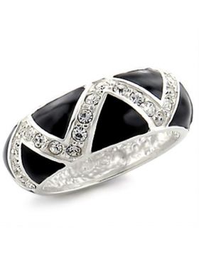 Ring 925 Sterling Silver High-Polished Top Grade Crystal Clear