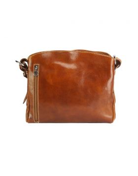 Viviana V leather shoulder bag - Tan