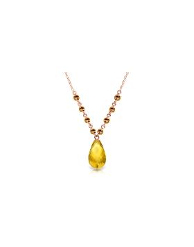 14K Rose Gold Citrine Necklace Certified Series Classic