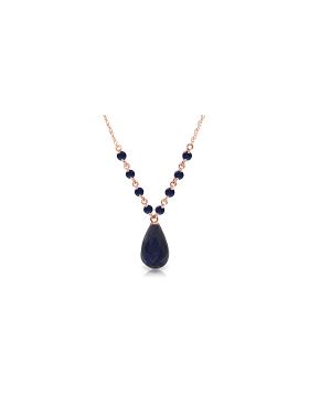14K Rose Gold Sapphire Necklace Genuine Imperial
