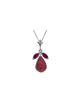 9.3 Carat 14K White Gold About To Happen Ruby Necklace