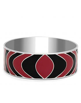 TK293-8 - Stainless Steel High polished (no plating) Bangle Epoxy Multi Color