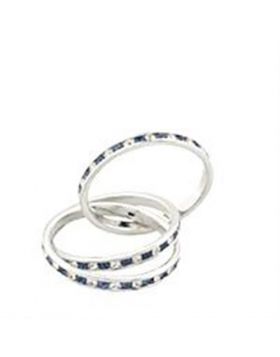 Ring 925 Sterling Silver High-Polished Top Grade Crystal Montana Round