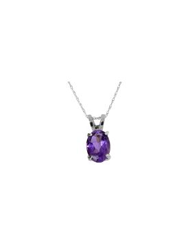 0.85 Carat Sterling Silver Necklace Natural Amethyst