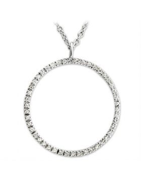 Pendant,925 Sterling Silver,High-Polished,AAA Grade CZ,Clear